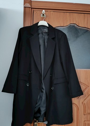 Düğmeli Siyah  Kadın blazer ceket - Görsel 4