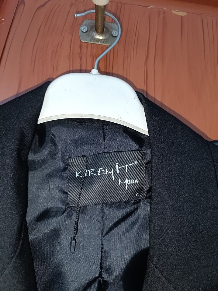 Düğmeli Siyah  Kadın blazer ceket - Görsel 2