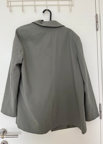 LC Waikiki Haki Kadın Keten Düğmeli Blazer Ceket