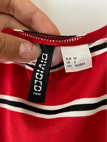 H&M Çizgili yazlık elbise
