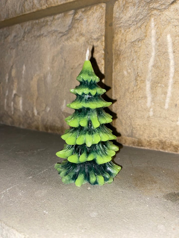 Renkli Yeşil Çam Ağacı Neon Mum - Görsel 2
