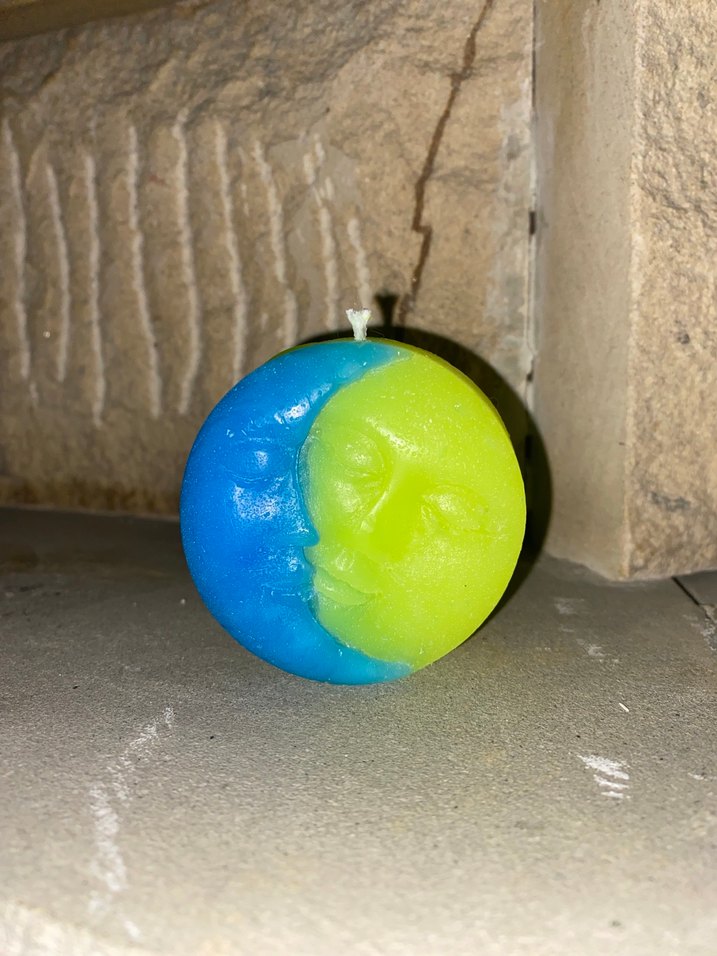 Renkli Ay ve Güneş Tasarımlı Neon Mum - Görsel 2