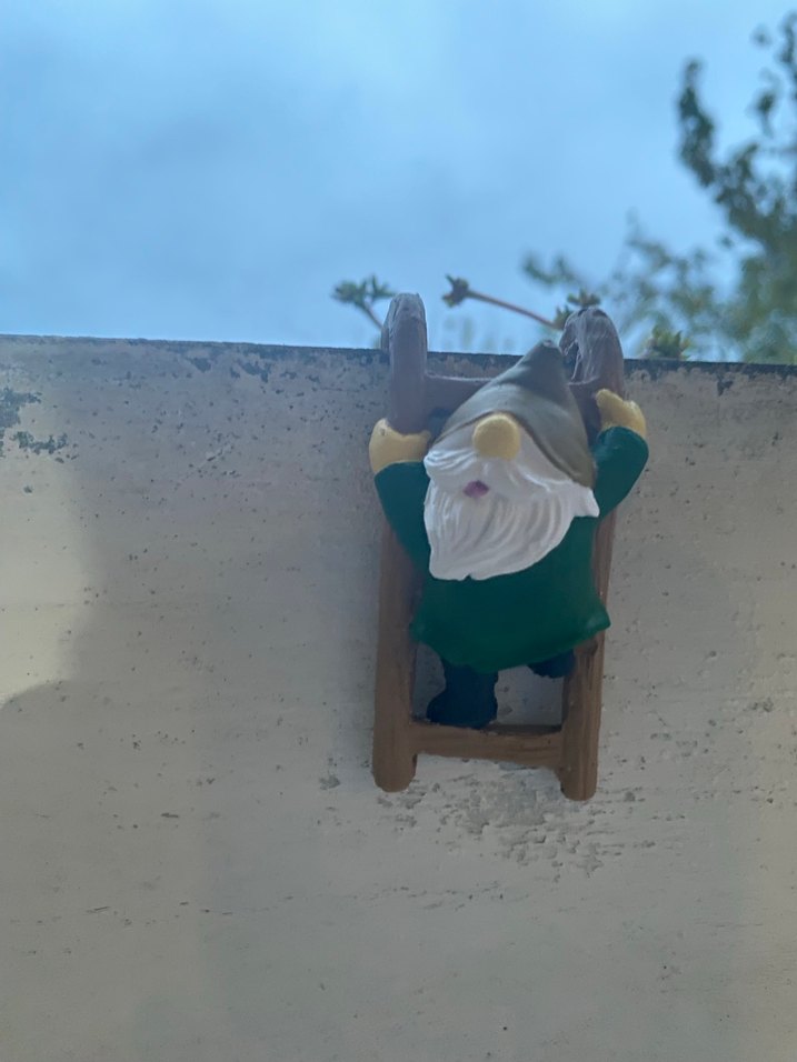 Merdivende Yeşil Cüce Saksı Süsü - Görsel 2