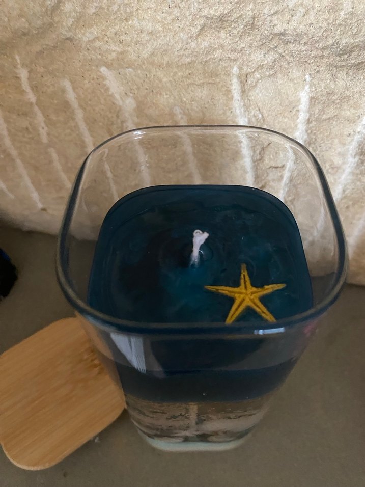 Mavi Deniz Temalı Dekoratif Mum - Görsel 3