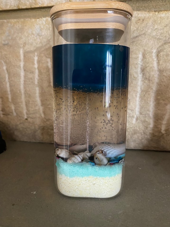 Mavi Deniz Temalı Dekoratif Mum - Görsel 2