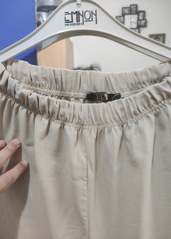 m Beden camel Renk Bej Kadın Salaş Kumaş Pantolon