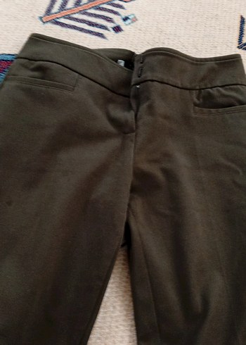 Kemer Detaylı haki Kadın Kumaş Pantolon - Görsel 5