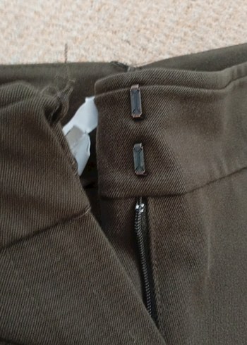 Kemer Detaylı haki Kadın Kumaş Pantolon - Görsel 8