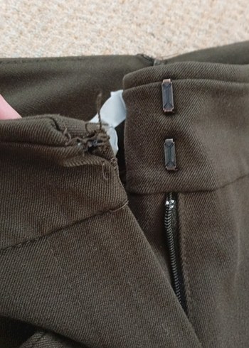 Kemer Detaylı haki Kadın Kumaş Pantolon - Görsel 9