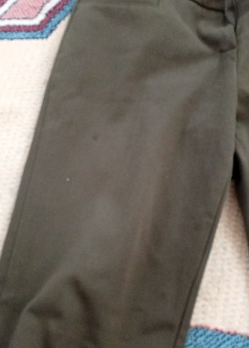 Kemer Detaylı haki Kadın Kumaş Pantolon - Görsel 6