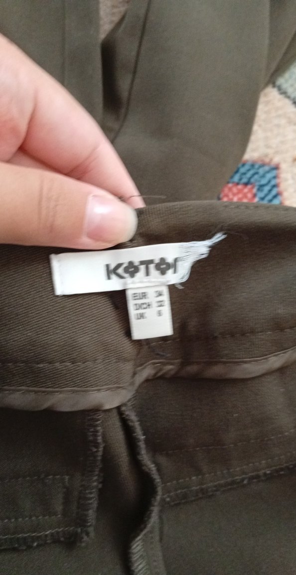 Kemer Detaylı haki Kadın Kumaş Pantolon - Görsel 4