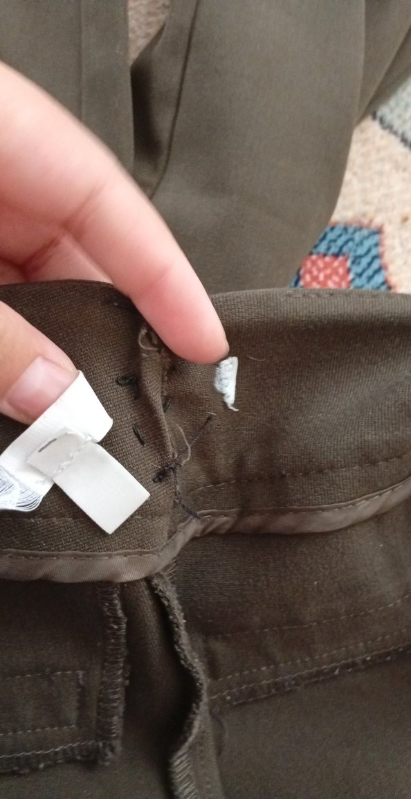 Kemer Detaylı haki Kadın Kumaş Pantolon - Görsel 3