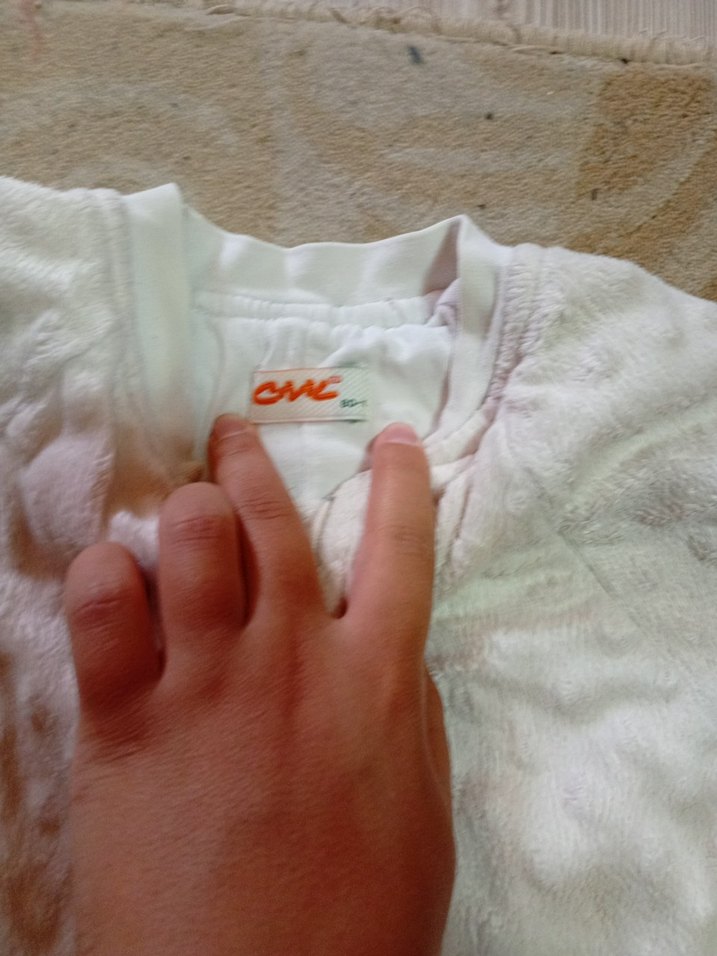 Beyaz Fermuarlı Bebek Tulumu - Görsel 4