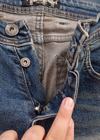 Kadın Mavi Regular Fit Midi Kot Pantolon - Görsel 5