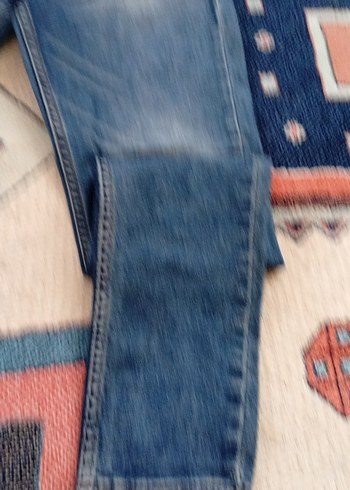 Kadın Mavi Regular Fit Midi Kot Pantolon - Görsel 9