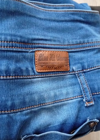 Renkli Batik Desenli Bol Kesim Kadın Kot Pantolon - Görsel 9