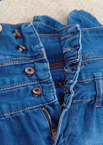 Renkli Batik Desenli Bol Kesim Kadın Kot Pantolon - Görsel 5