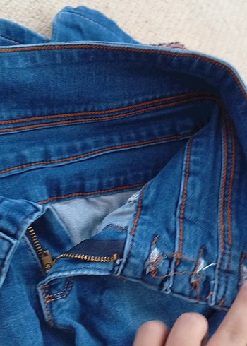 Renkli Batik Desenli Bol Kesim Kadın Kot Pantolon - Görsel 8