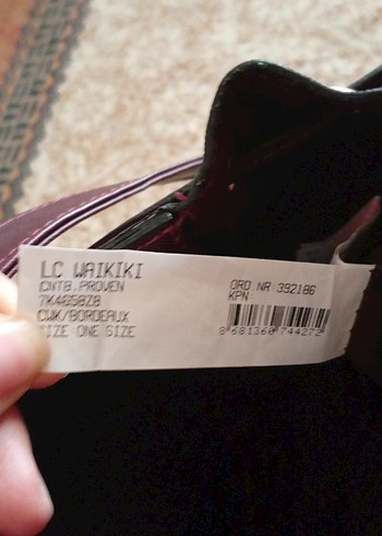 Bordo Deri Kadın Çanta Fermuarlı - Görsel 5