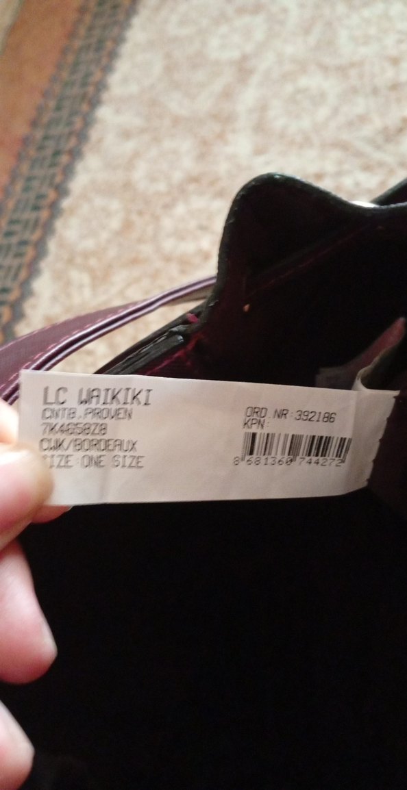 Bordo Deri Kadın Çanta Fermuarlı - Görsel 5