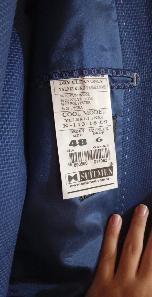 Düğmeli Lacivert Erkek Takım Ceketi - Görsel 4