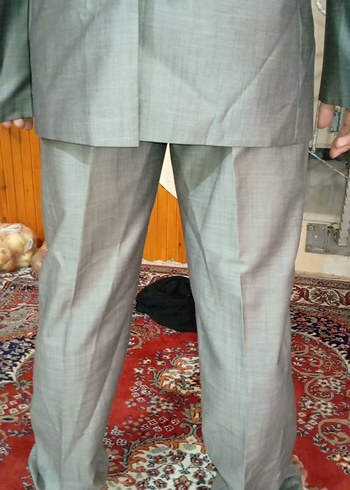 Gri Düğmeli Erkek Takım Elbise - Görsel 8