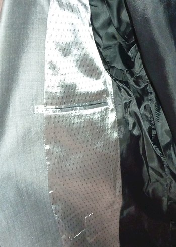 Gri Düğmeli Erkek Takım Elbise - Görsel 13