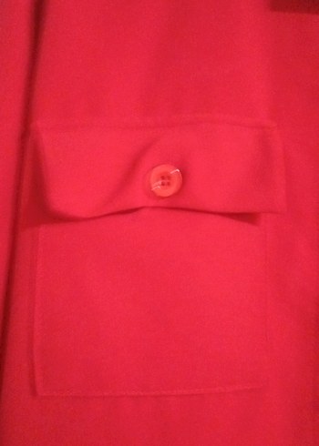 Kırmızı Kadın Mini Blazer Ceket takim - Görsel 4