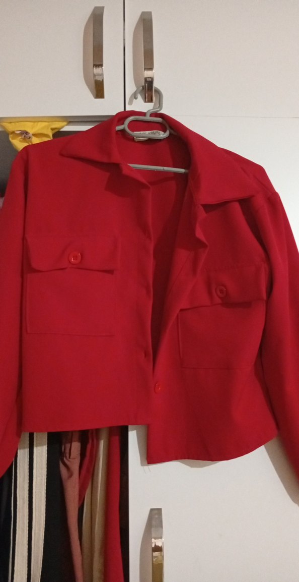 Kırmızı Kadın Mini Blazer Ceket takim - Görsel 2