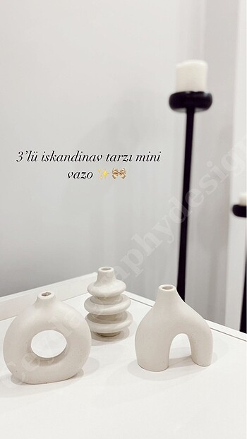 İskandinav model mini vazo set..