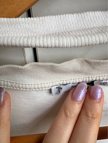 m Beden beyaz Renk pull bear oversize tisort