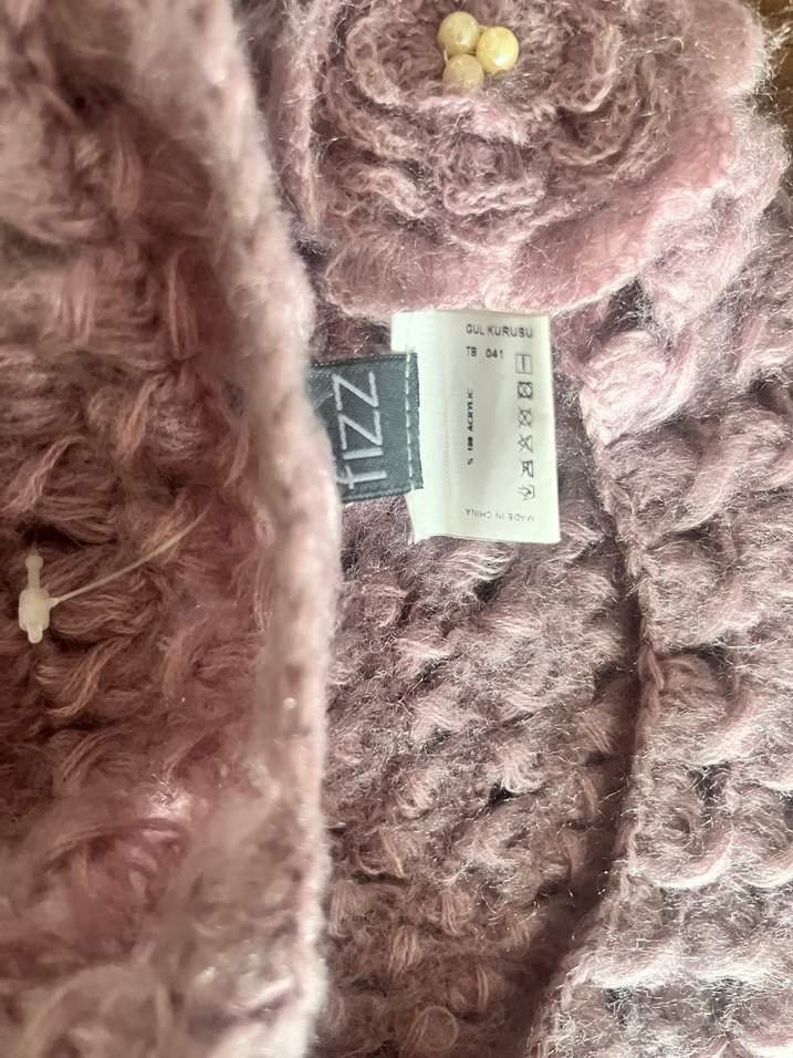 Gül kurusu renginde Örgü Kadın Bere - Görsel 4