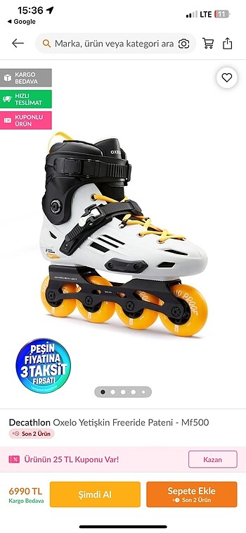 Orjinal decathlon paten