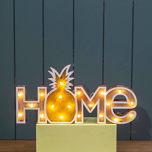 Led Işıklı Home Yazısı Dekorasyon Ürünü