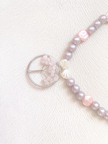 Diğer Pembe Quartz Taşlı Hayat Ağacı Coquette Pinterest Kolye