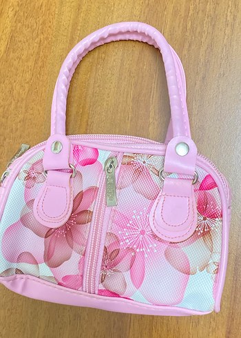 Fermuarlı Pembe Çiçek Desenli Kadın Çantası Coquette Fairycore