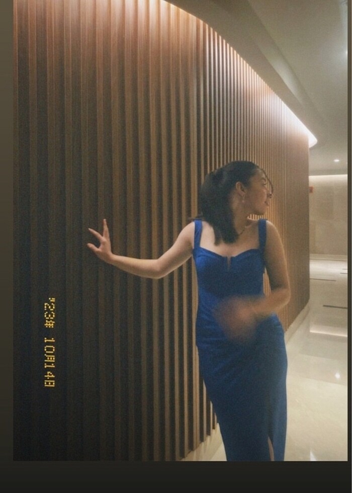 Mavi uzun korseli elbise (balo,mezuniyet düğün vb.) - Görsel 3