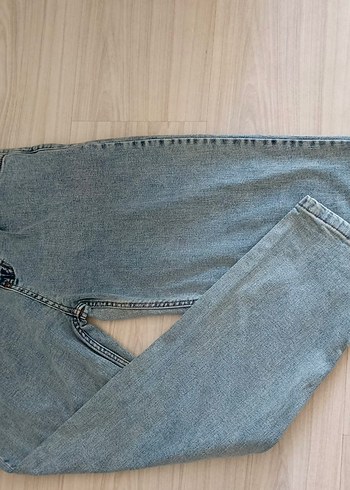 38 Beden Kadın mavi Bol Kesim Midi Kot Pantolon