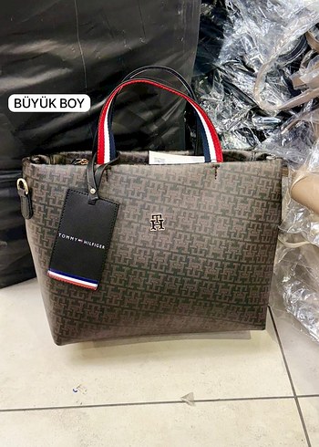 Beden çeşitli Renk Tommy Hilfiger Büyük Boy Desenli Çanta