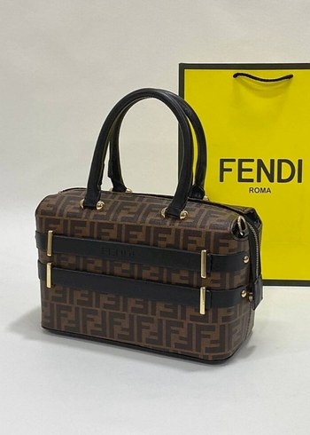 Fendi Baskılı Kahverengi Deri Kadın Çanta A++ KALİTE
