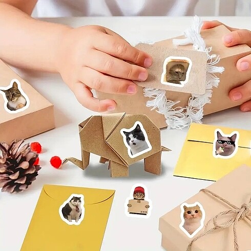 Beden komik,tatlı kedi sticker