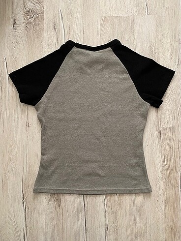 m Beden raglan kol y2k baby tee tişört