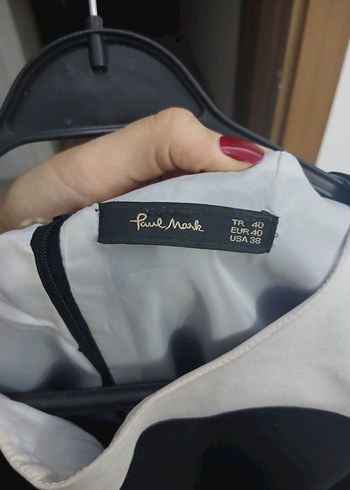 V Yaka Kemerli Midi Kalem Elbise - Görsel 3