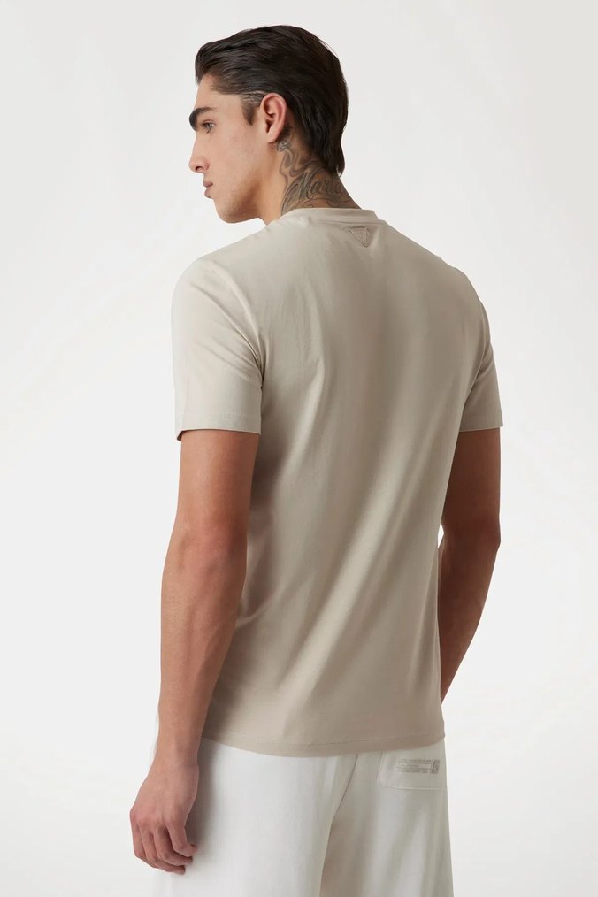 Bej Erkek Guess Kısa Kollu Tişört - Görsel 2