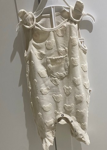 Beyaz Triko Bebek Kız Tulum - Görsel 3