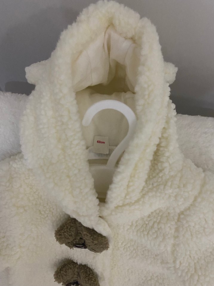 Kız Bebek Beyaz Kürklü Tulum - Görsel 5