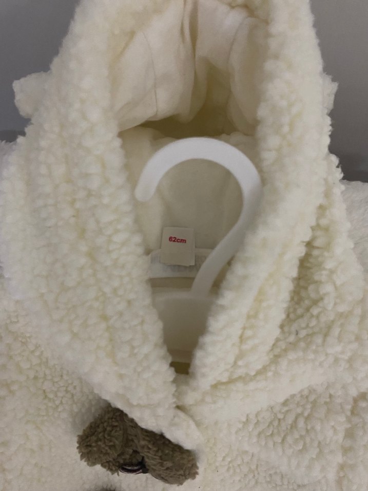 Kız Bebek Beyaz Kürklü Tulum - Görsel 4