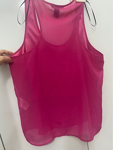 m Beden pembe Renk H&M şifon bluz