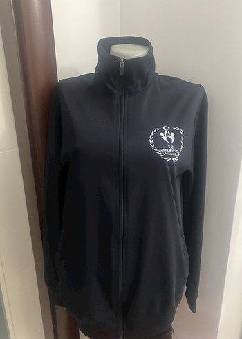 Lacivert Fermuarlı Yüksek Yakalı Kadın eşofmanı - Görsel 2