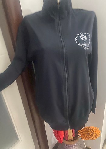 Lacivert Fermuarlı Yüksek Yakalı Kadın eşofmanı - Görsel 3